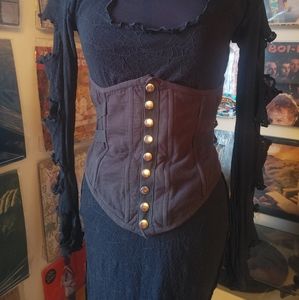 Betsey Johnson M/L corset waist cincer buckle goth y2k